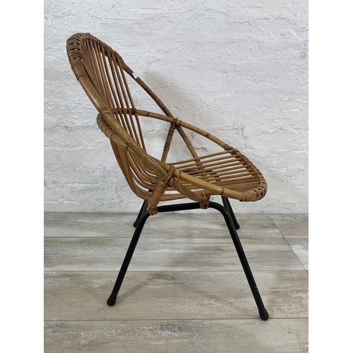 3 - A mid 20th century bamboo and rattan chair by Rohé Noordwolde