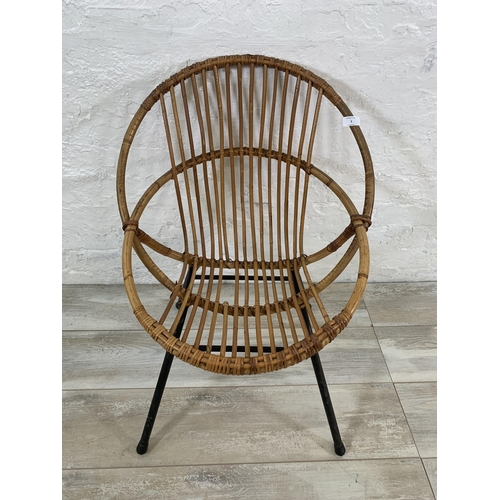 3 - A mid 20th century bamboo and rattan chair by Rohé Noordwolde