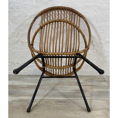 3 - A mid 20th century bamboo and rattan chair by Rohé Noordwolde