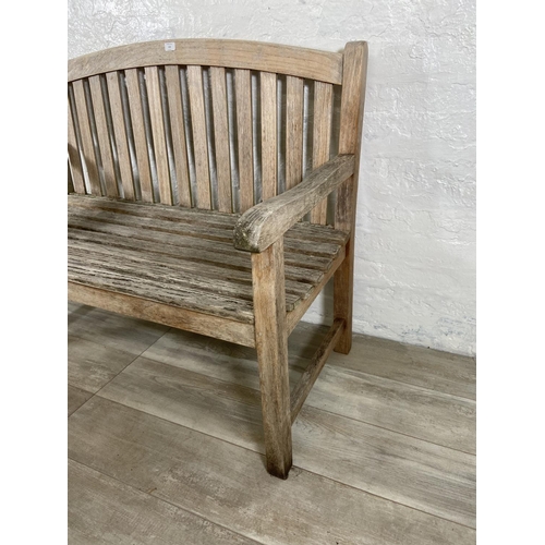 103 - A Lindsey Plantation teak garden bench - approx. 95cm high x 120cm wide x 62cm deep