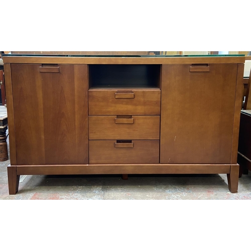 115 - A modern cherrywood sideboard - approx. 93cm high x 150cm wide x 45cm deep