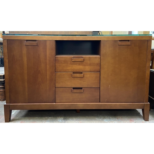 115 - A modern cherrywood sideboard - approx. 93cm high x 150cm wide x 45cm deep