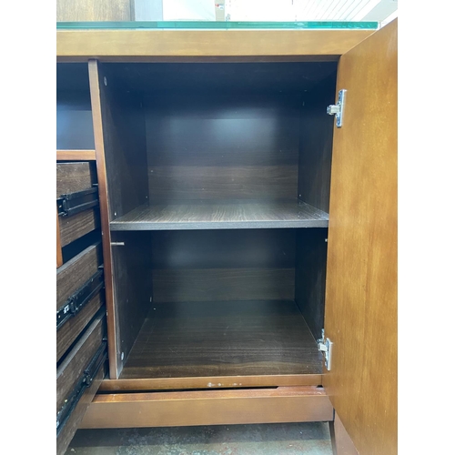 115 - A modern cherrywood sideboard - approx. 93cm high x 150cm wide x 45cm deep