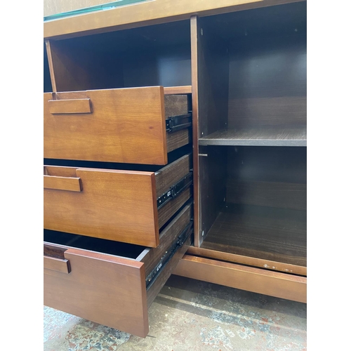 115 - A modern cherrywood sideboard - approx. 93cm high x 150cm wide x 45cm deep