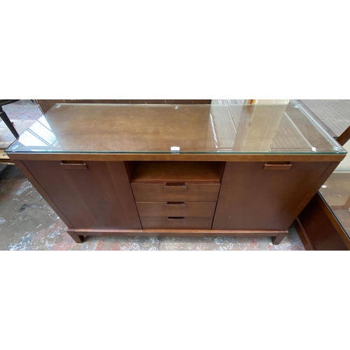 115 - A modern cherrywood sideboard - approx. 93cm high x 150cm wide x 45cm deep