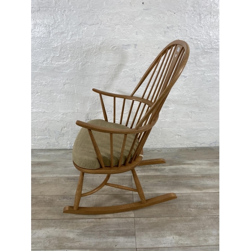 179 - An Ercol blonde elm and beech Chairmakers rocking chair - approx. 105cm high x 59cm wide x 77cm deep