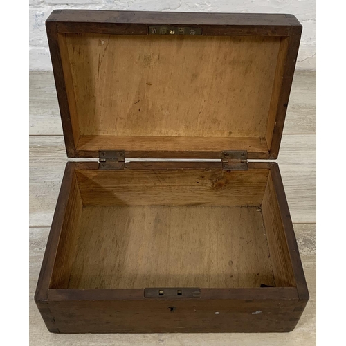 192 - Three various wooden storage boxes - largest approx. 42cm high x 40cm wide x 40cm deep