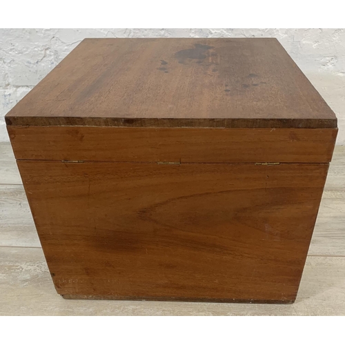 192 - Three various wooden storage boxes - largest approx. 42cm high x 40cm wide x 40cm deep