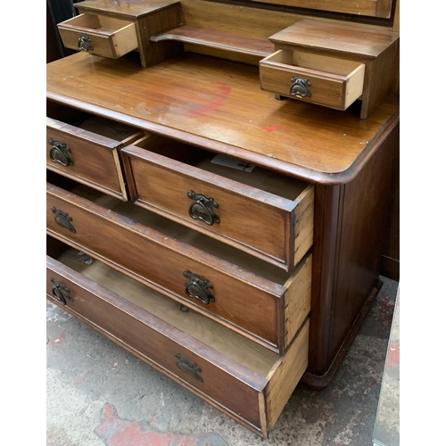 201 - An Edwardian mahogany dressing chest - approx. 161cm high x 112cm wide x 49cm deep