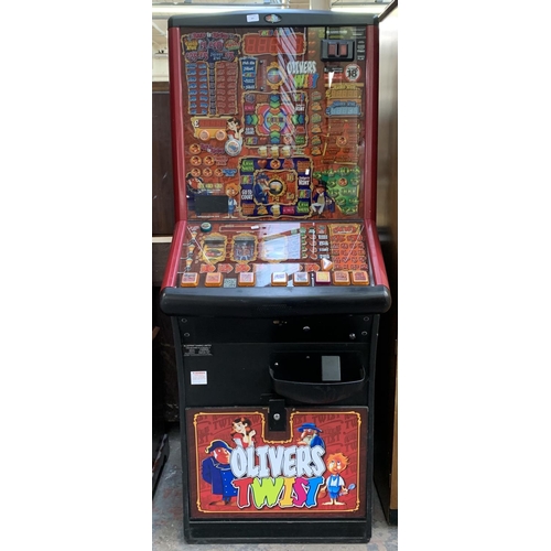 207 - A Betcom 'Oliver's Twist' electric coin operated fruit machine - approx. 178cm high x 72cm wide x 66... 