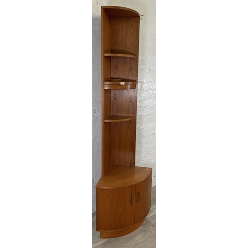 212 - A G Plan Fresco teak freestanding corner display cabinet - approx. 202cm high x 65cm wide x 42cm dee... 