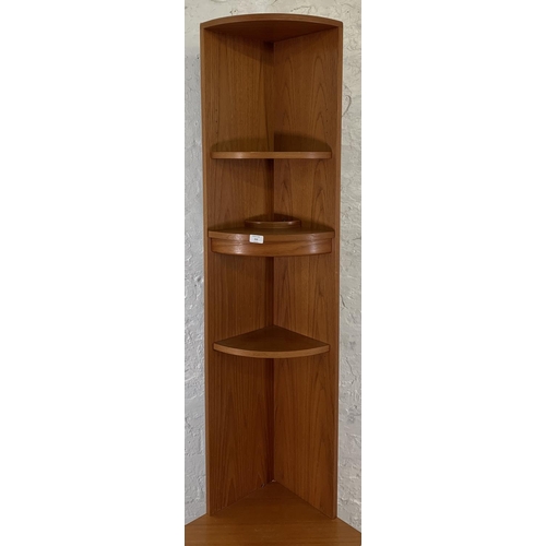 212 - A G Plan Fresco teak freestanding corner display cabinet - approx. 202cm high x 65cm wide x 42cm dee... 