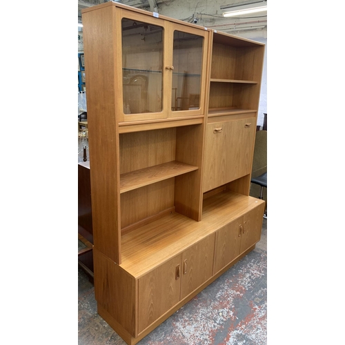 216 - A G Plan Fresco teak display unit - approx. 199cm high x 162cm wide x 48cm deep