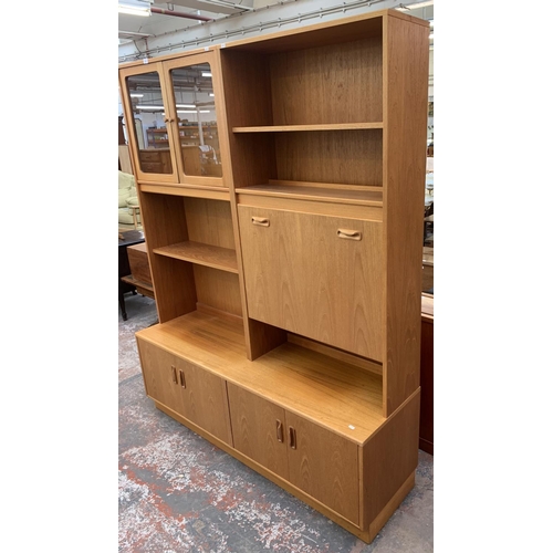 216 - A G Plan Fresco teak display unit - approx. 199cm high x 162cm wide x 48cm deep