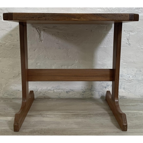 223 - A mid 20th century teak and ceramic tile top side table - approx. 45cm high x 49cm wide x 44cm deep