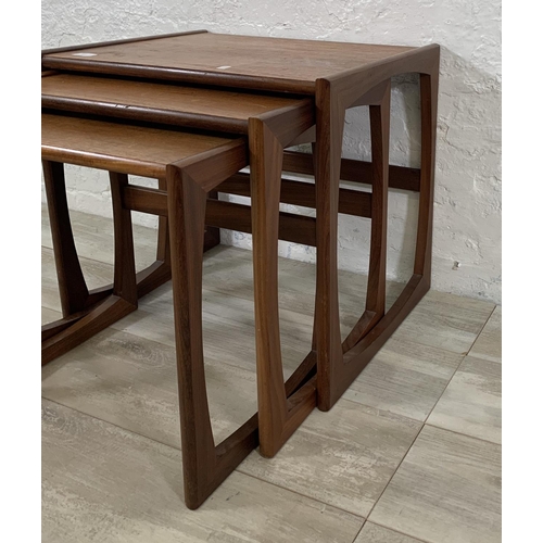 227 - A G Plan Quadrille teak nest of tables - approx. 49cm high x 53cm wide x 43cm deep