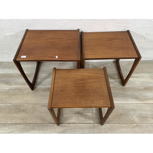 227 - A G Plan Quadrille teak nest of tables - approx. 49cm high x 53cm wide x 43cm deep