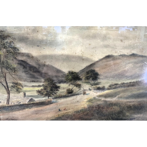 251 - Two late 19th/early 20th century gilt framed watercolours, one signed J. W. Stedman and one signed l... 