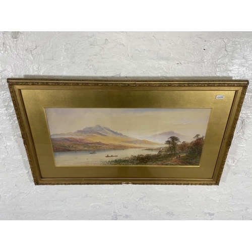 251 - Two late 19th/early 20th century gilt framed watercolours, one signed J. W. Stedman and one signed l... 