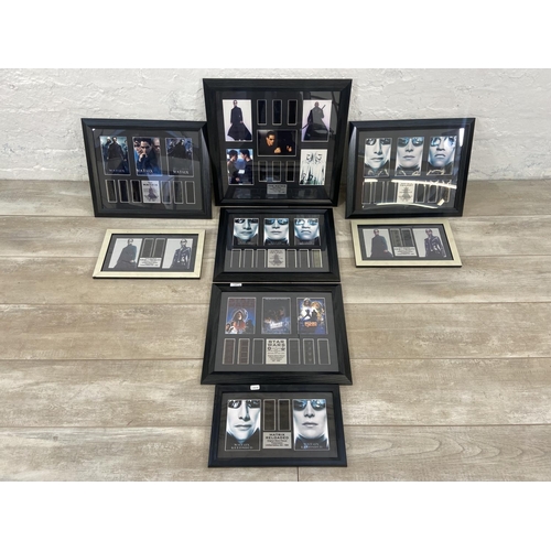 253 - Eight framed limited edition 35mm filmcell presentations, one Star Wars no. 520 of 1000 and seven Th... 