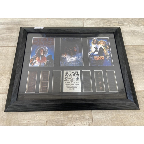 253 - Eight framed limited edition 35mm filmcell presentations, one Star Wars no. 520 of 1000 and seven Th... 