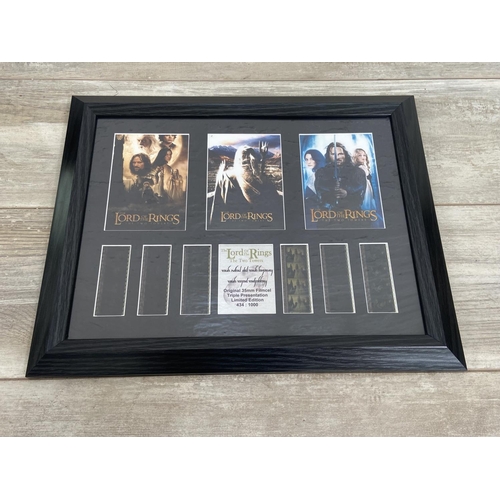 254 - Eight framed limited edition 35mm filmcell presentations, seven The Lord of The Rings and one Harry ... 