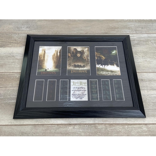 254 - Eight framed limited edition 35mm filmcell presentations, seven The Lord of The Rings and one Harry ... 