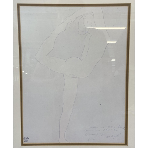 260 - Two framed pictures, one Charles McCall ROI NEAC 'Woman Dressing' pencil drawing and one print of a ... 