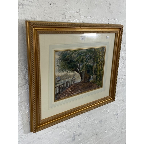 269 - An early 20th century gilt framed watercolour - approx. 53cm high x 63cm wide