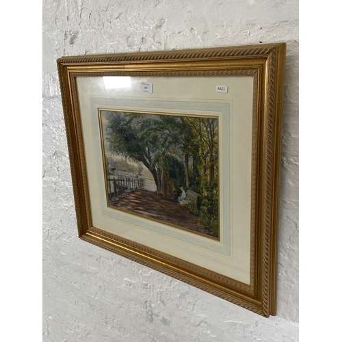 269 - An early 20th century gilt framed watercolour - approx. 53cm high x 63cm wide