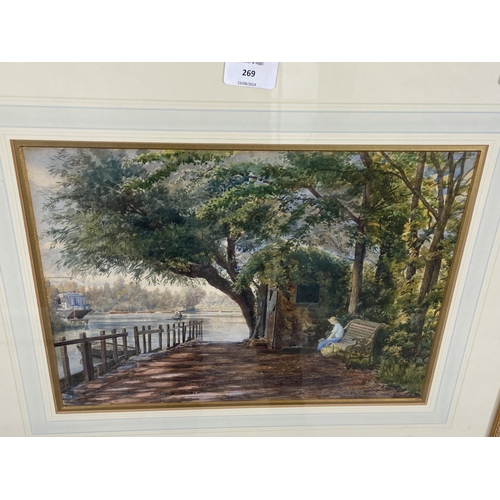 269 - An early 20th century gilt framed watercolour - approx. 53cm high x 63cm wide