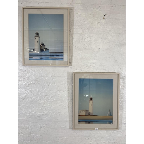 271 - Two framed B. J. lighthouse scene prints, one titled 'One Of These Mornings' and one titled 'Calm Da... 