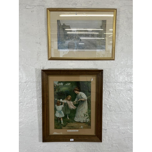 285 - Two framed prints, one Arthur J. Elsley 'When The Wind Blows' and one Arthur Reginald Smith (1873-19... 