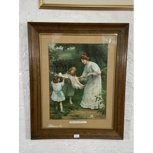 285 - Two framed prints, one Arthur J. Elsley 'When The Wind Blows' and one Arthur Reginald Smith (1873-19... 