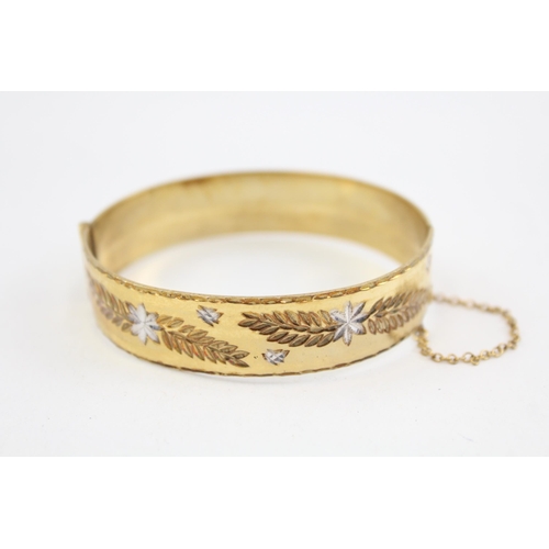 2087 - A vintage 9ct rolled gold bangle - approx. gross weight 30g