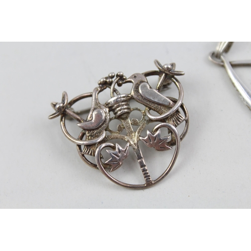 2101 - Two pieces of Ola Gorie sterling silver jewellery, one brooch and one pendant - approx. gross weight... 