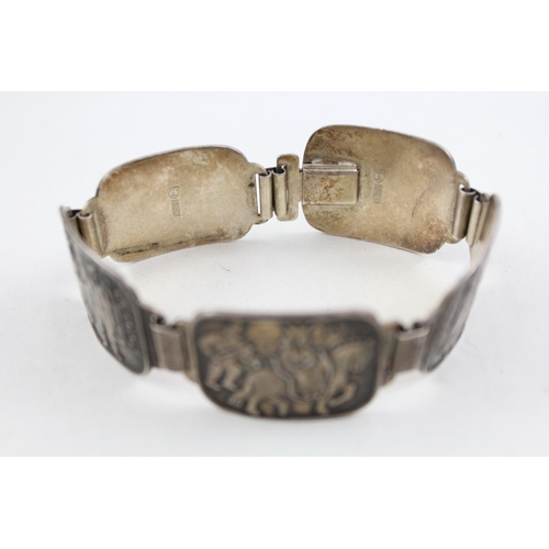 2103 - An N. M. Thune .830 silver panel bracelet - approx. gross weight 38g