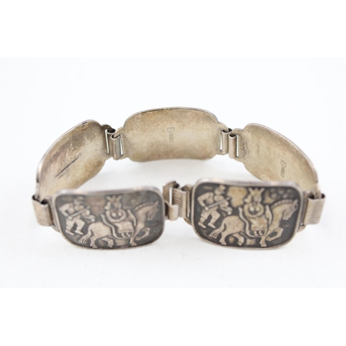 2103 - An N. M. Thune .830 silver panel bracelet - approx. gross weight 38g