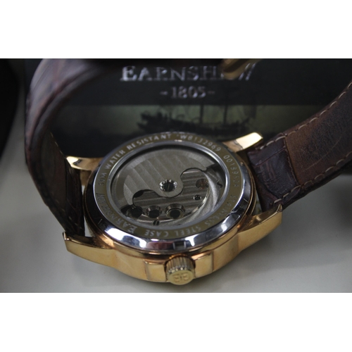 2158 - An Earnshaw open heart power reserve automatic men's wristwatch