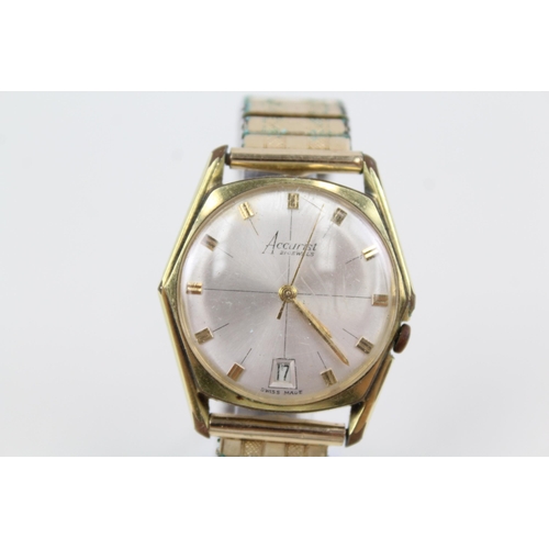 2164 - A vintage Accurist gold plated hand wind men's wristwatch