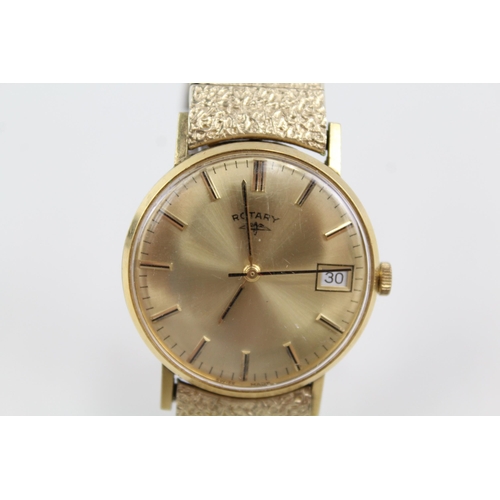 2169 - A vintage Rotary gold plated hand wind men's wristwatch