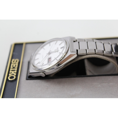 2170 - A boxed Seiko 5 stainless steel automatic men's wristwatch