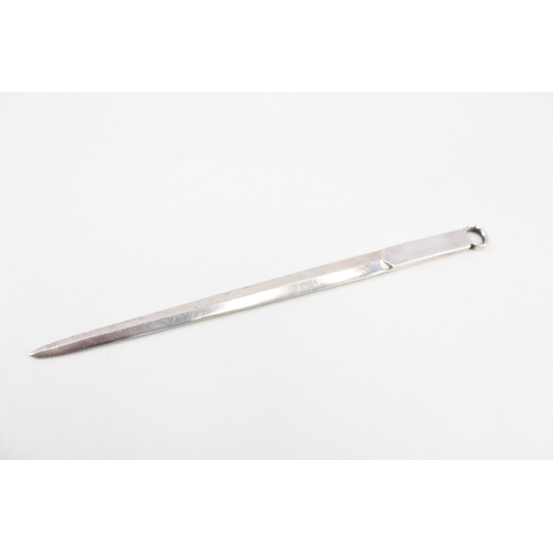 2202A - A hallmarked sterling silver novelty meat skewer letter opener - approx. gross weight 53g