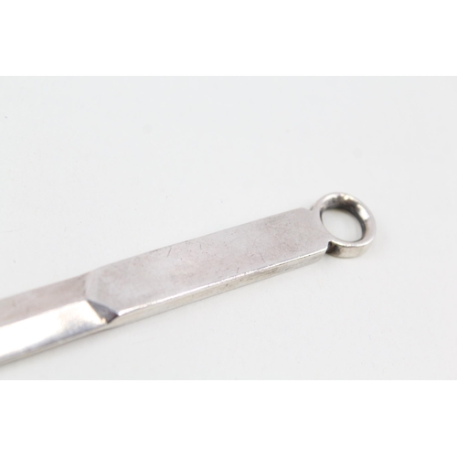 2202A - A hallmarked sterling silver novelty meat skewer letter opener - approx. gross weight 53g