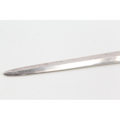 2202A - A hallmarked sterling silver novelty meat skewer letter opener - approx. gross weight 53g