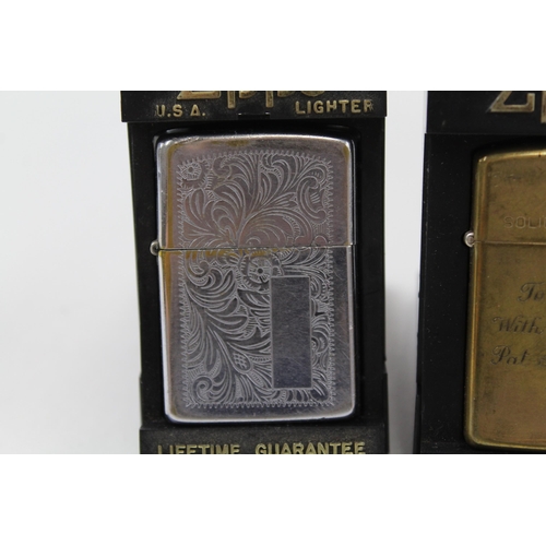 2260 - Five cased Zippo cigarette lighters