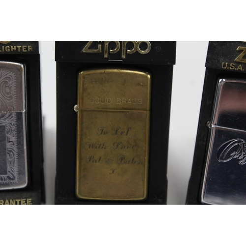 2260 - Five cased Zippo cigarette lighters