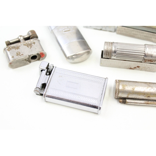 2262 - Eight cigarette lighters to include Cleancut, Duncan 'The Aintree', Lift Arm etc.