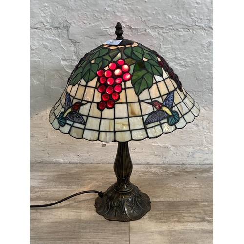 130 - A Tiffany style table lamp - approx. 46cm high