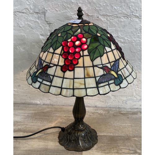 130 - A Tiffany style table lamp - approx. 46cm high